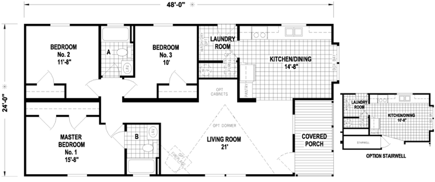 College Park 24 X 48 1085 Sqft Mobile Home Factory Expo