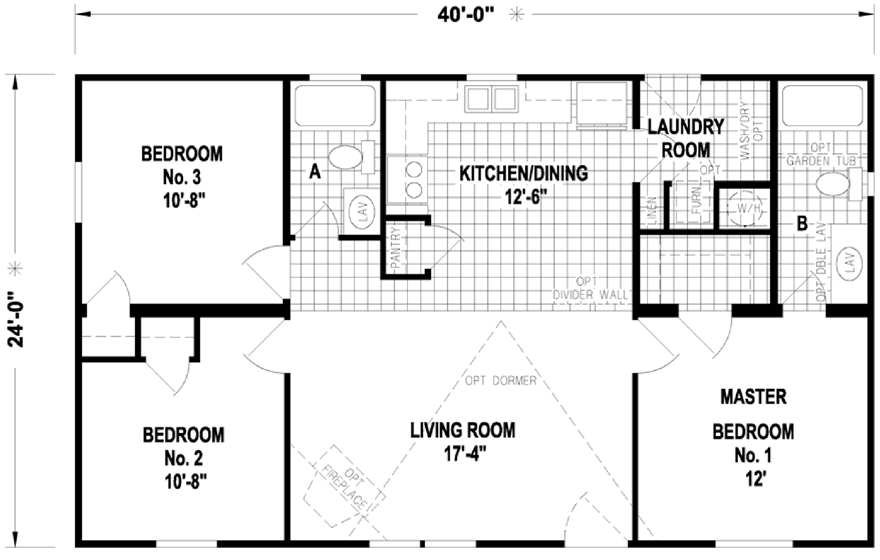 Oradell 24 X 40 960 sqft Mobile Home Factory Expo Home