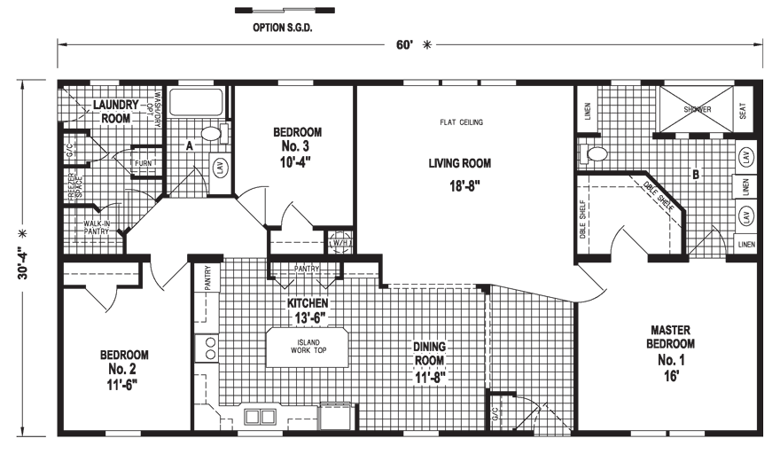 Catlin 30 X 60 1820 Sqft Mobile Home Factory Expo Home Centers