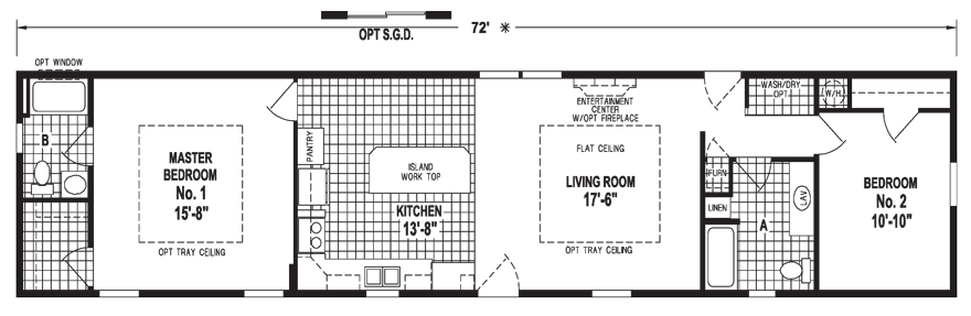 Sawyer 16 X 72 1116 sqft Mobile Home | Factory Expo Home Centers